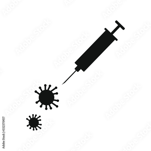 virus vaccine on white background