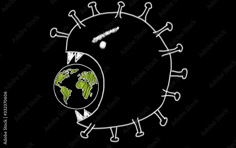 World Coronavirus. Corona virus attack concept