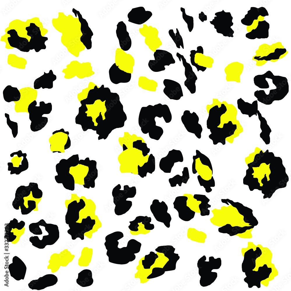 Leopard pattern design, vector illustration background. Animal design. Brown, orange, yellow