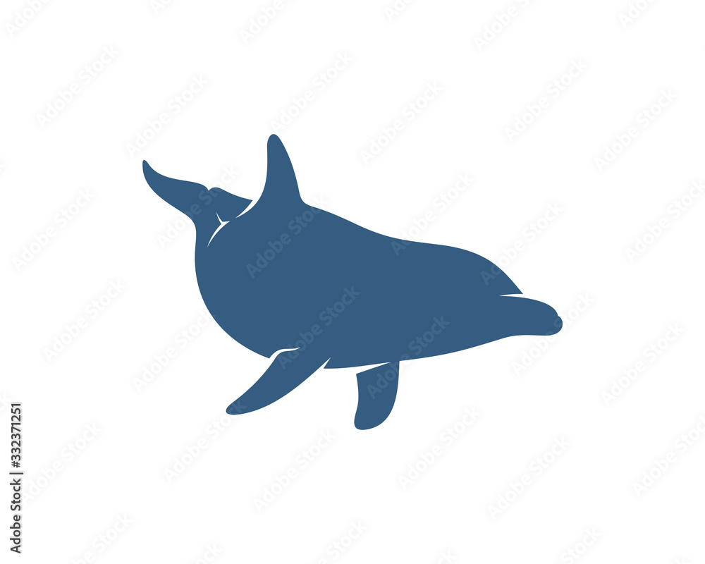 Dolphins logo design vector template. Silhouette of Dolphins design illustration Dolphins logo design vector template. Silhouette of Dolphins design illustration
