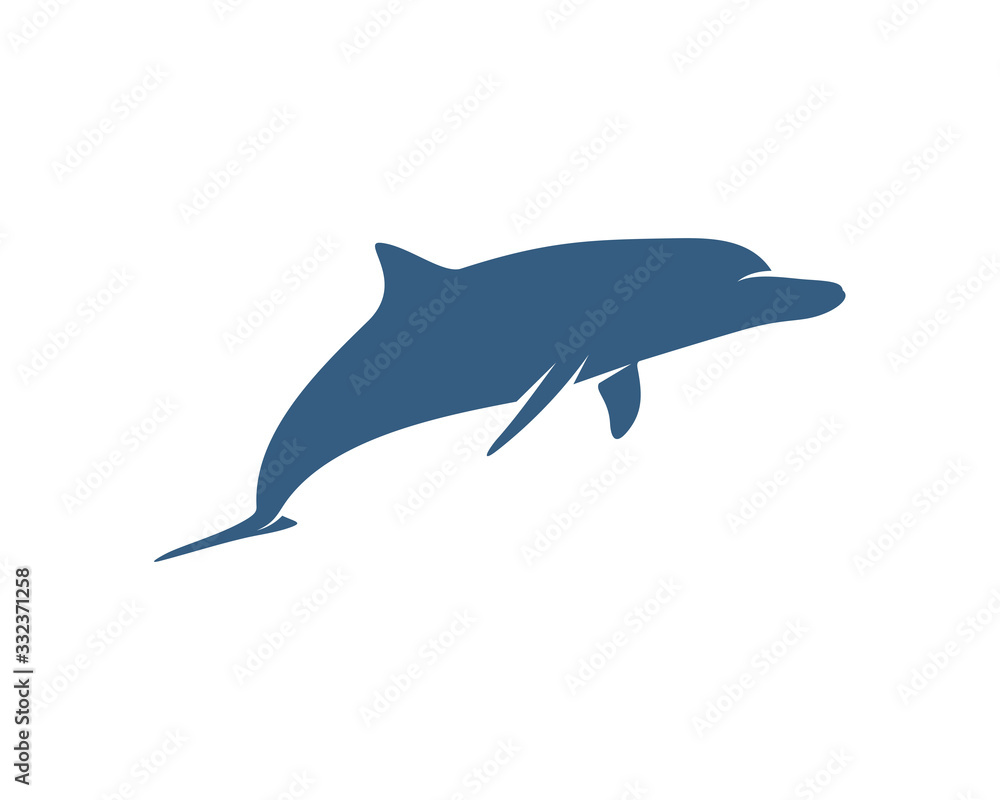 Dolphins logo design vector template. Silhouette of Dolphins design illustration Dolphins logo design vector template. Silhouette of Dolphins design illustration