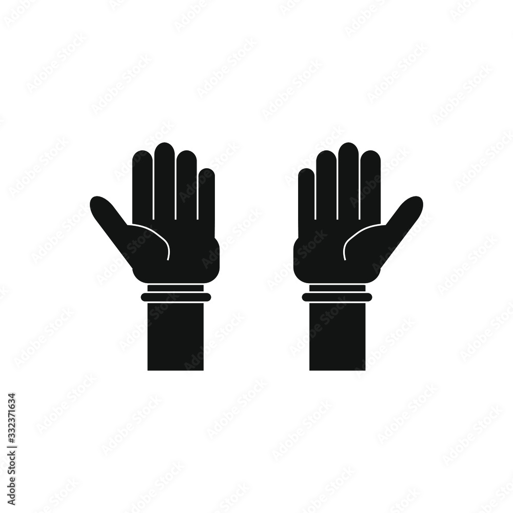 hands with latex gloves on white background hands with latex gloves on white background