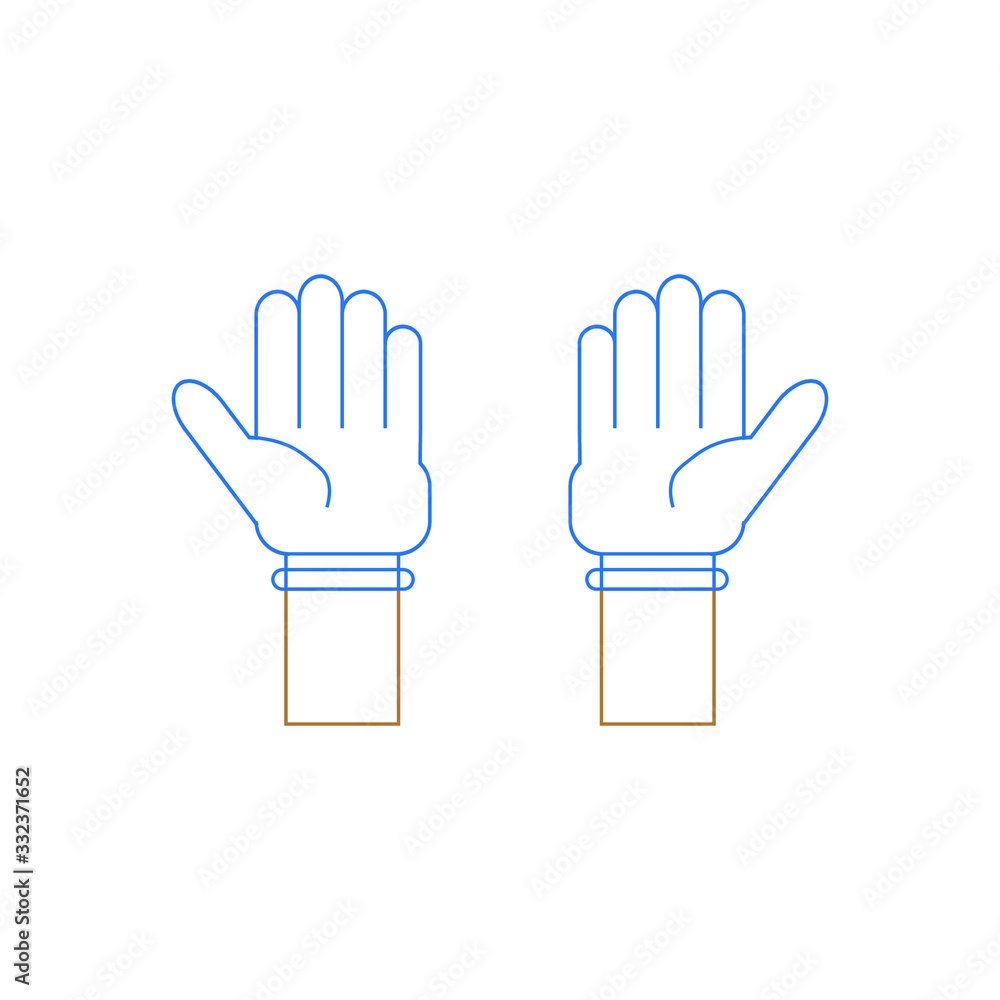 hands with latex gloves on white background hands with latex gloves on white background