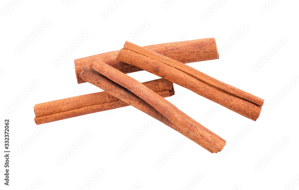 Cinnamon sticks isolated on white background Cinnamon sticks isolated on white background