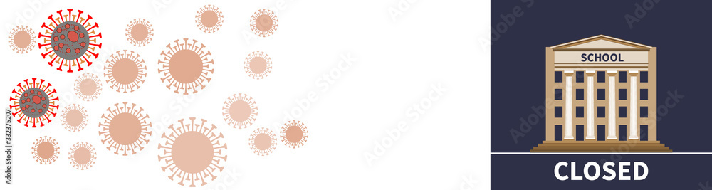 World coronavirus at school and viral quarantine World coronavirus at school and viral quarantine