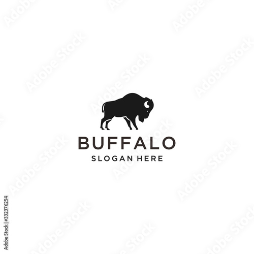 buffalo logo icon design vector