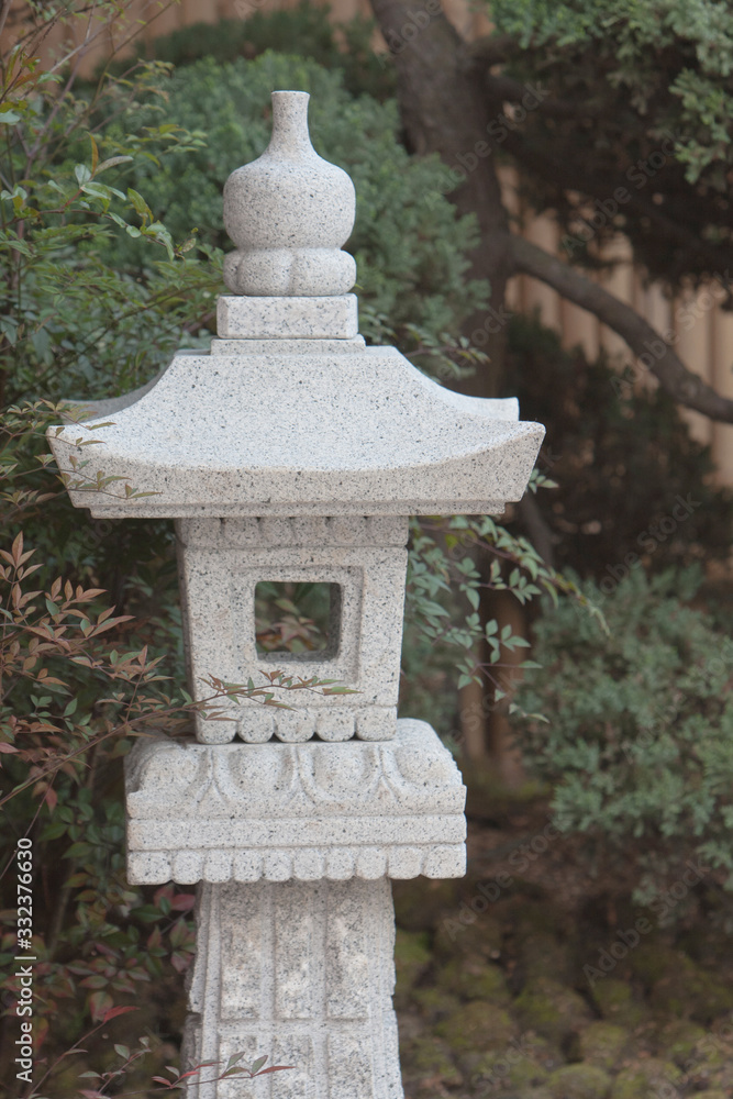 Fototapeta 13 March 2008 Japanese stone lantern at zen garden. Nature, japan.