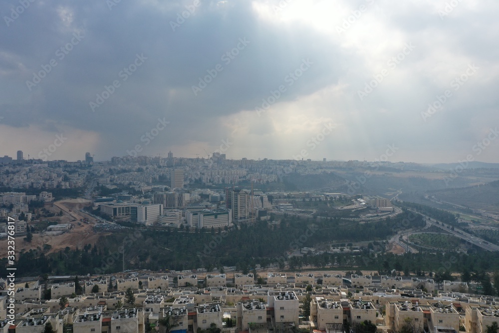 aerial view of Jerusalem