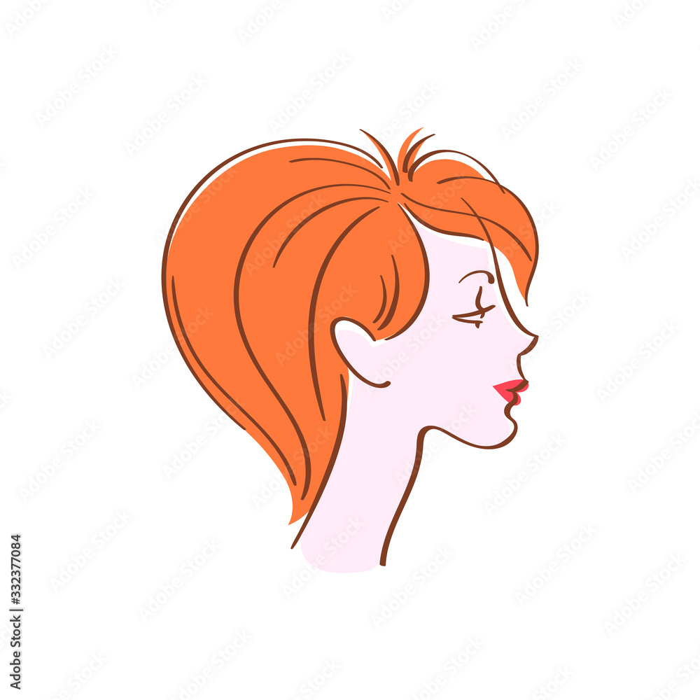 Beautiful girl with curly hair vector illustration. Beautiful girl with curly hair vector illustration.