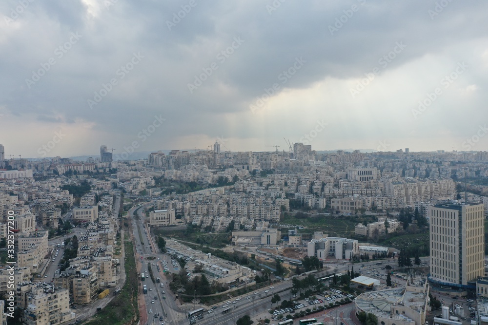 aerial view of Jerusalem