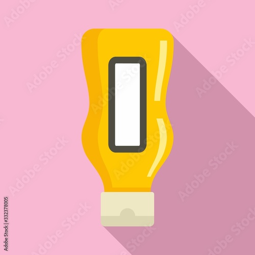Mustard bottle icon. Flat illustration of mustard bottle vector icon for web design