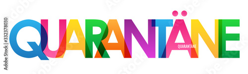 Typografie vektor QUARANTÄNE
