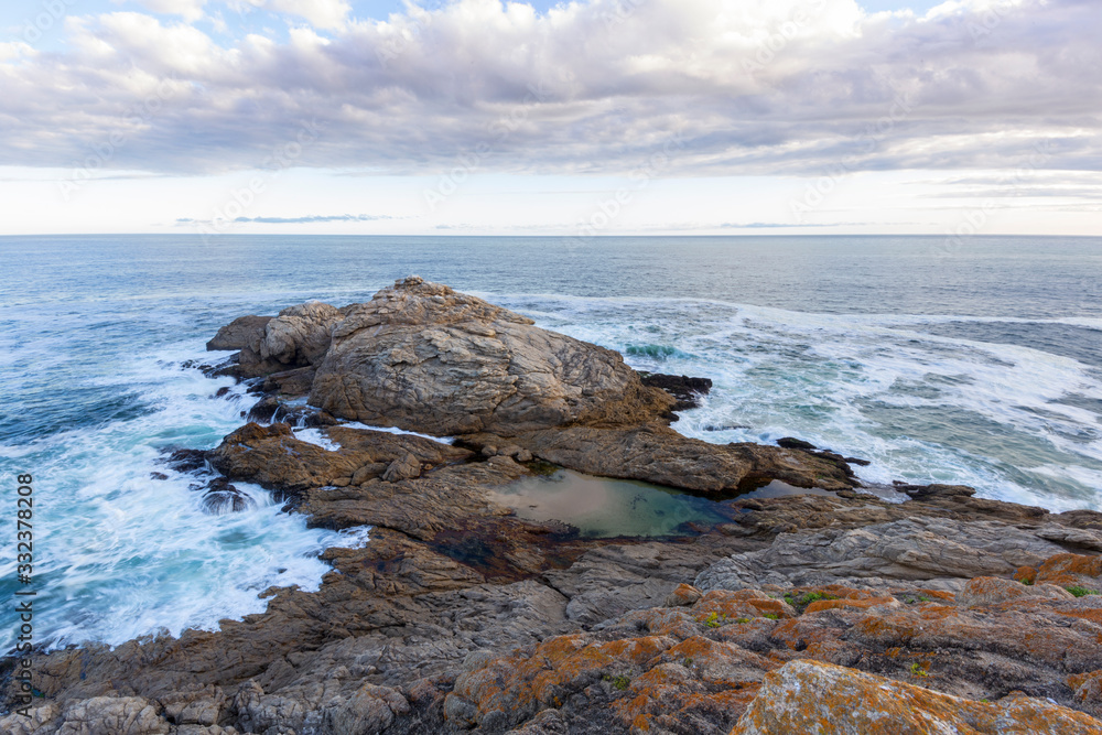 ocean view over rocky shoreline ocean view over rocky shoreline
