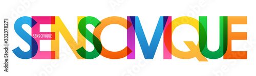 Bannière typographique vecteur SENS CIVIQUE