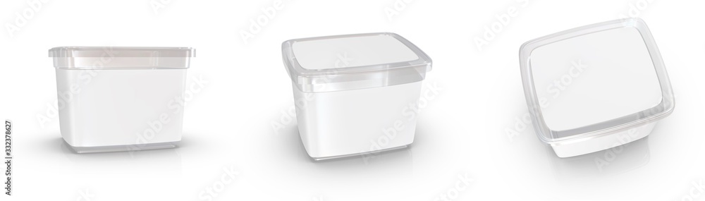 Realistic ice cream box mockup. 3d rendering Realistic ice cream box mockup. 3d rendering