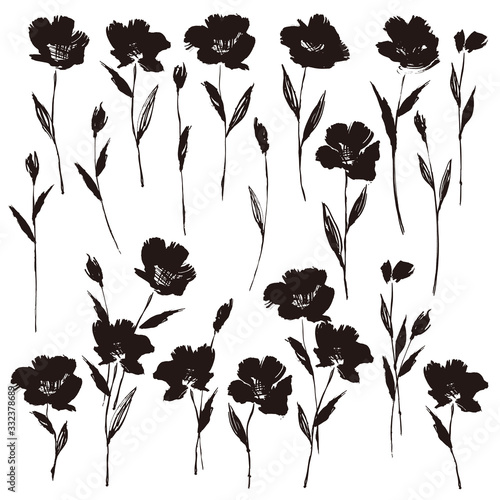Flower vector illustration material abstract beautifully,