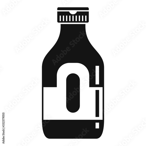 Garlic sauce bottle icon. Simple illustration of garlic sauce bottle vector icon for web design isolated on white background
