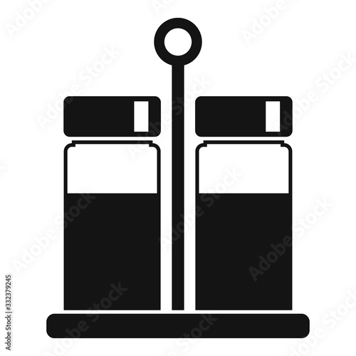 Salt pepper container stand icon. Simple illustration of salt pepper container stand vector icon for web design isolated on white background