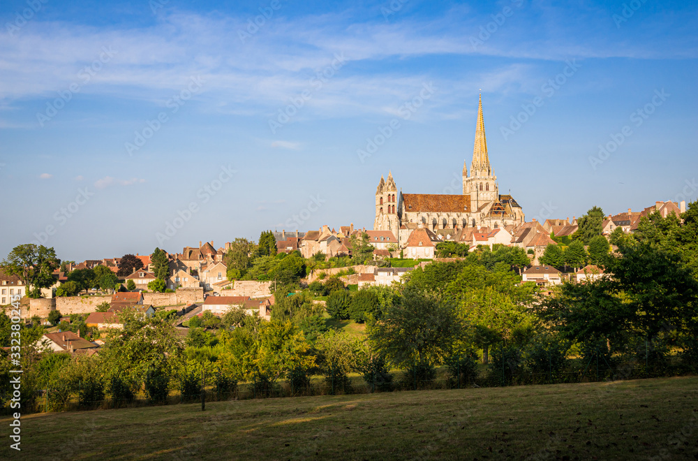 Historic town of Autun with famous Cathedrale Saint-Lazare d'Autun, Saone-et-Loire, Burgundy, France