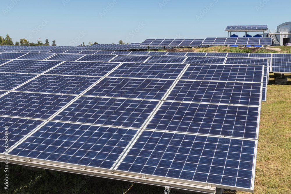 rows array of polycrystalline silicon solar cells or photovoltaics cell in solar plant station convert light energy from the sun into electricity alternative renewable energy efficiency from the sun rows array of polycrystalline silicon solar cells or photovoltaics cell in solar plant station convert light energy from the sun into electricity alternative renewable energy efficiency from the sun
