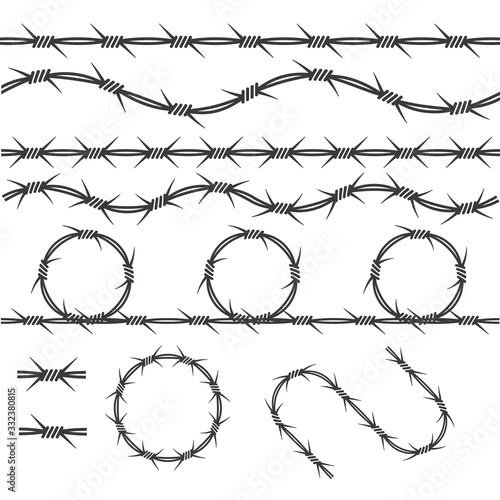barbed wire vector illustration design