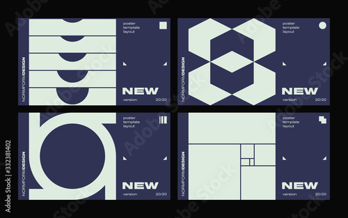 New Modernism Vector Poster Template Design