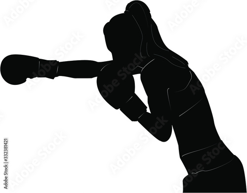boxing sport in boxing gloves athlete  women boxing