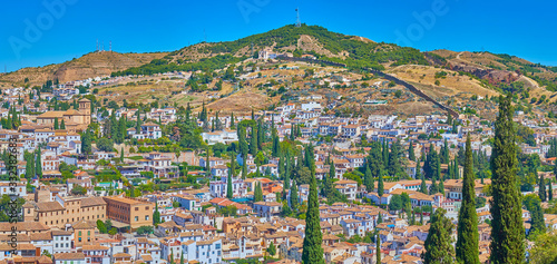 The cityscape of old Granada, Spain