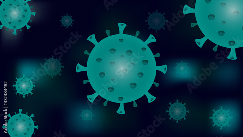 illustration of covid19 virus. covid 19 with background