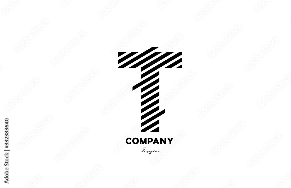 black and white T alphabet letter logo design icon for company and business black and white T alphabet letter logo design icon for company and business