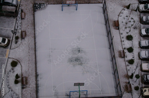 Football field in the yard © Станислав 
