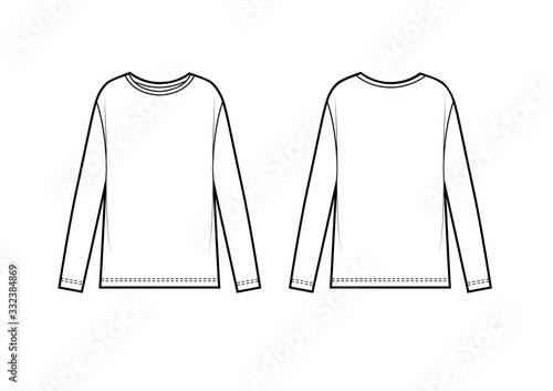 Longsleeve t-shirt technikal sketch unisex