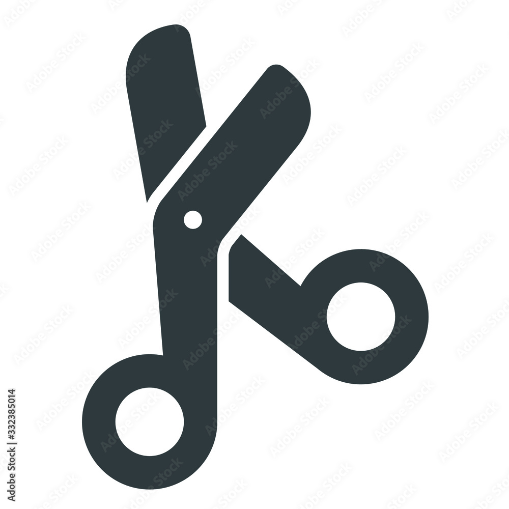 medical scissors black icon on white background medical scissors black icon on white background