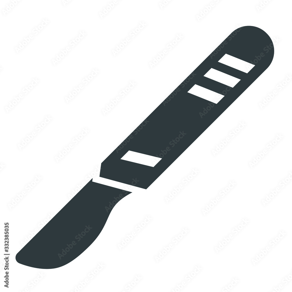 medical knife black icon on white background medical knife black icon on white background