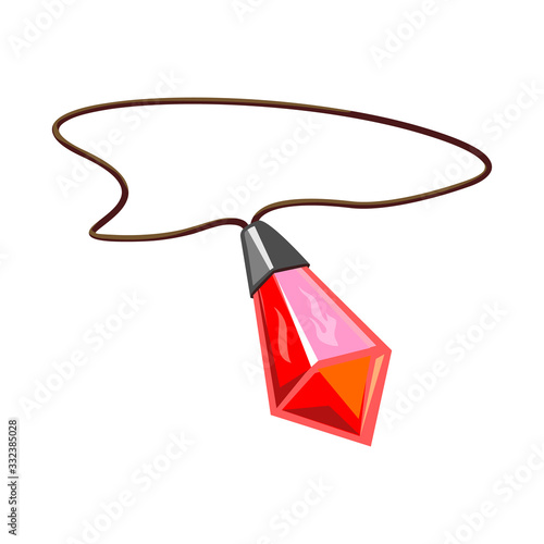 Vector illustration of crystal and amulet logo. Web element of crystal and gem vector icon for stock.