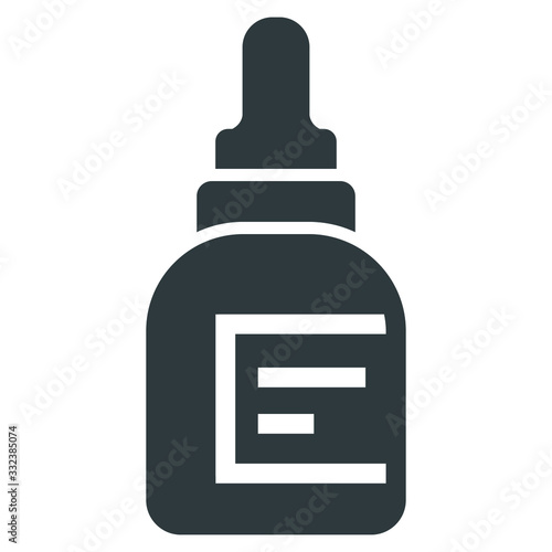eye drops black icon on white background