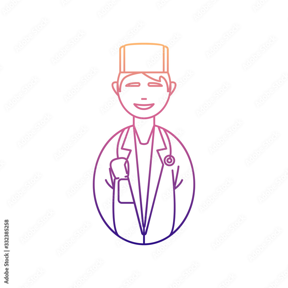 avatar doctor nolan icon. Simple thin line, outline vector of Avatars icons for ui and ux, website or mobile application