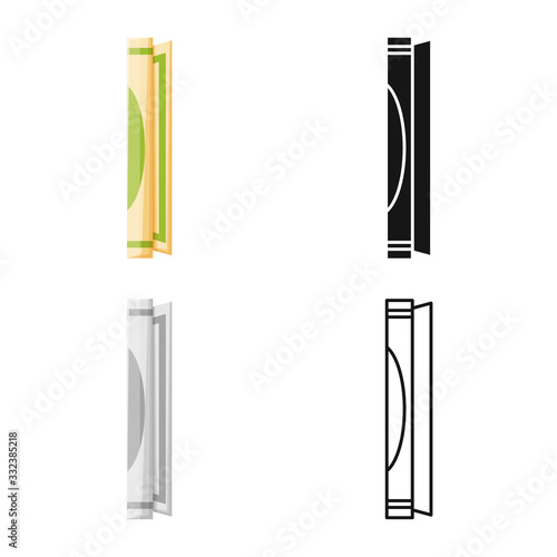 Vector design of pipe and money icon. Graphic of pipe and paper vector icon for stock.