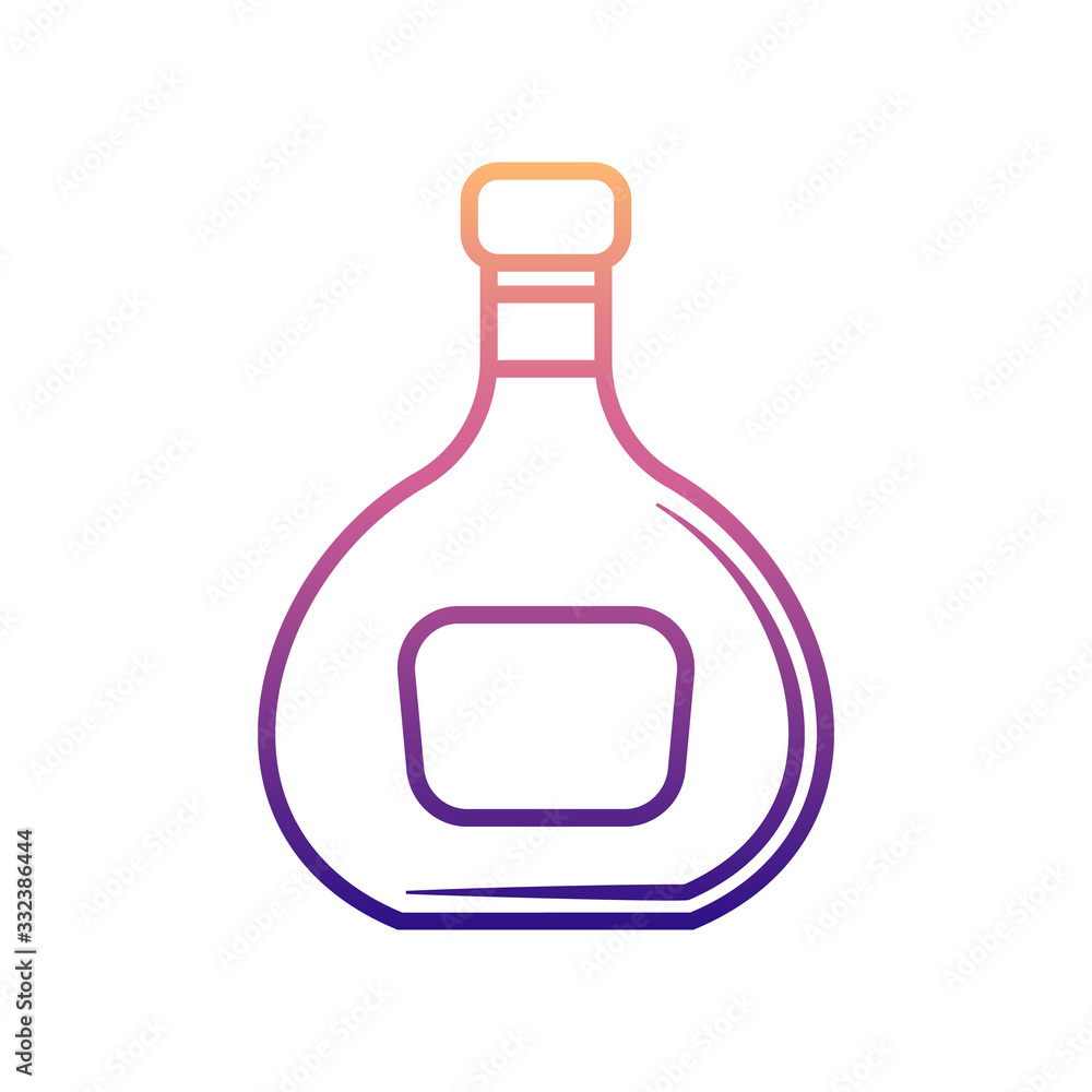 bottle of alcohol nolan icon. Simple thin line, outline vector of BOTTLE icons for ui and ux, website or mobile application