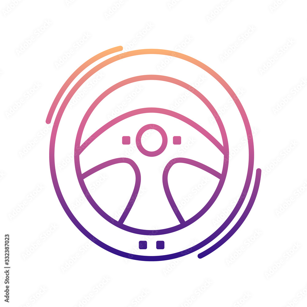 Obraz premium car helm nolan icon. Simple thin line, outline vector of Cars service and repair parts icons for ui and ux, website or mobile application