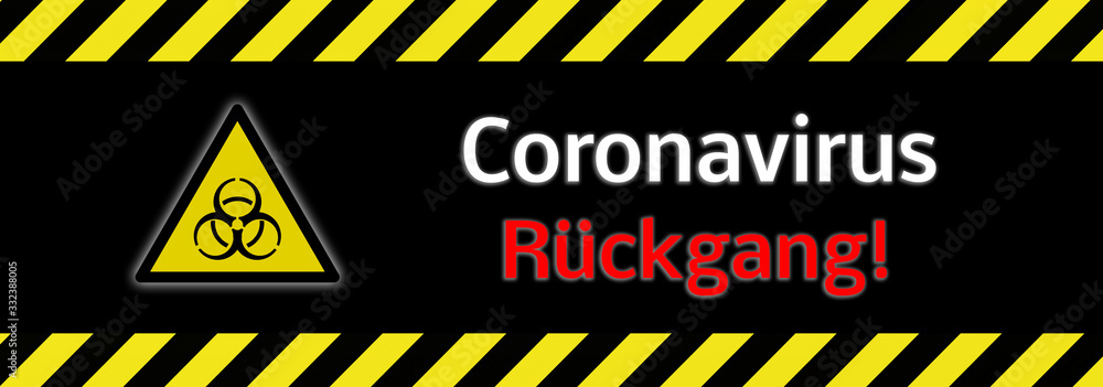 Banner Rückgang der Infizierten Coronavirus Banner Rückgang der Infizierten Coronavirus