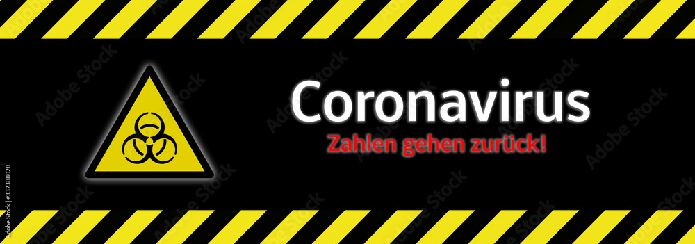 Zahlen gehen zurück Banner Coronavirus Zahlen gehen zurück Banner Coronavirus