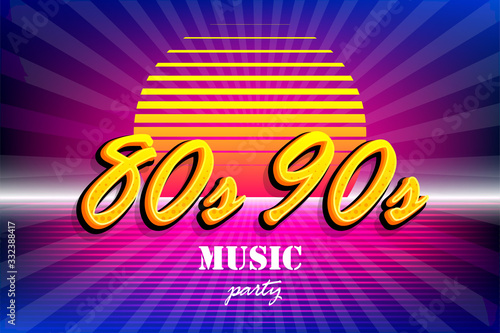 Retro background in 80s 90s pop art style