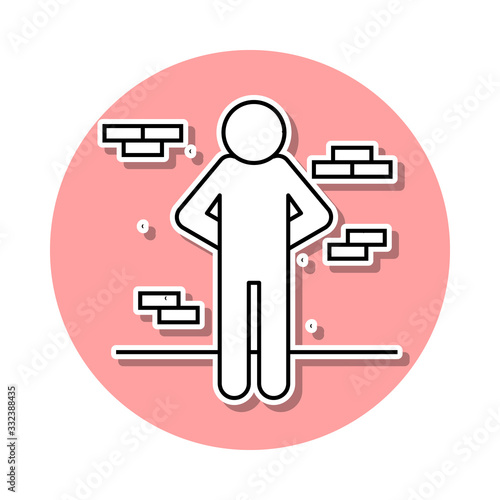 punishment of execution sticker icon. Simple thin line, outline vector of Death icons for ui and ux, website or mobile application