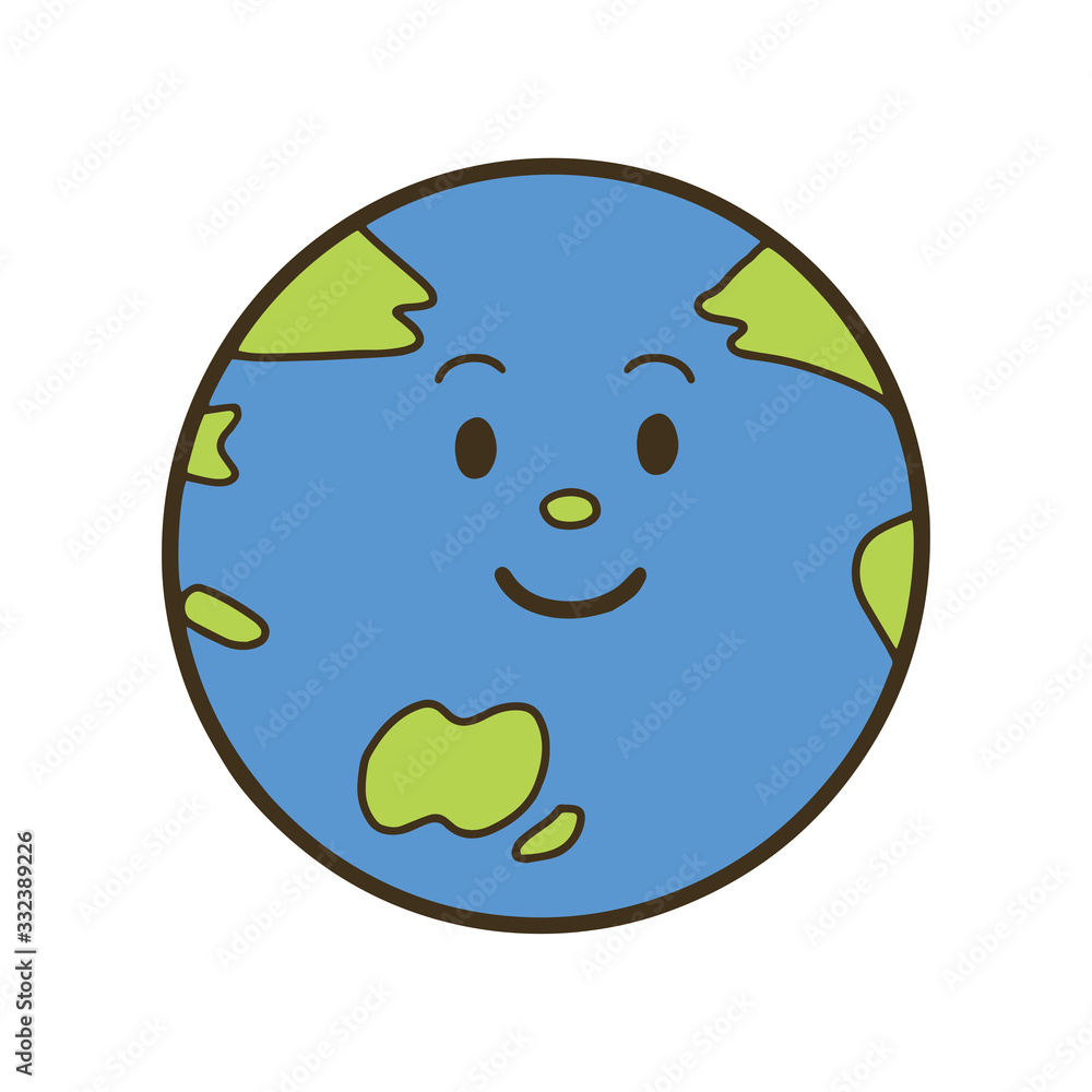 健康的な地球のイメージイラスト 地球のキャラクター Sdgs Stock Vector Adobe Stock