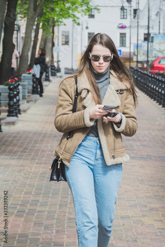 City Portrait of wonderful white female model © bisonov