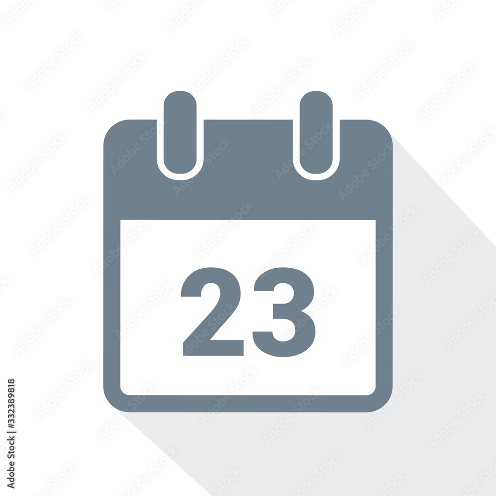 simple calendar icon 23 on white background vector illustration EPS10 simple calendar icon 23 on white background vector illustration EPS10
