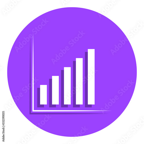 ascending chart badge icon. Simple glyph, flat vector of Finance icons for ui and ux, website or mobile application