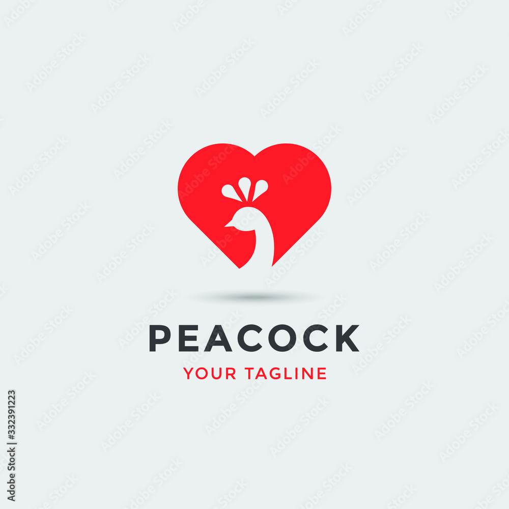 modern awesome peacock logo for any related business