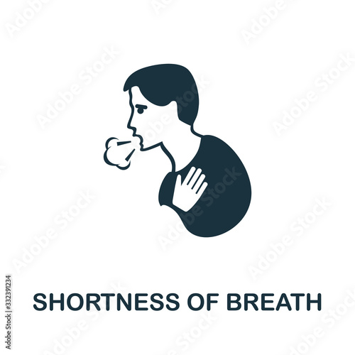 Shortness Of Breath icon. Simple illustration from coronavirus collection. Creative Shortness Of Breath icon for web design, templates, infographics and more